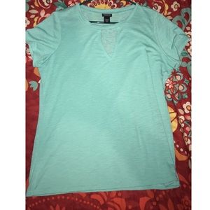Torrid Pool Blue Tee with Cutout